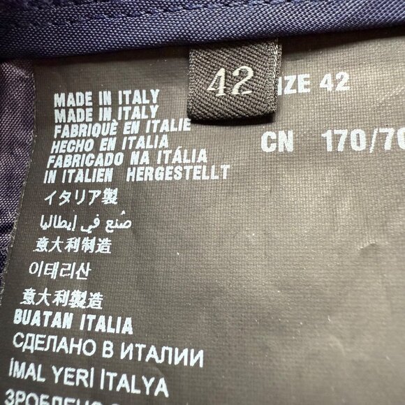 Prada Size 6 Navy Blue Virgin Wool Mini Pencil Skirt With Silk-Cupro Lining - Picture 8 of 15